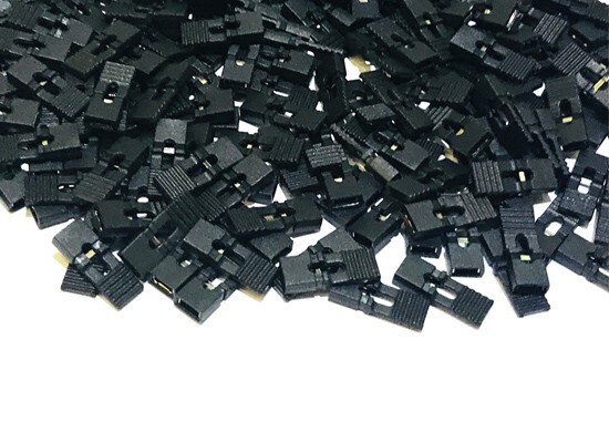 2.54mm Header Mini Micro Jumper Caps BLACK Handle Circuit Board Shunt Part 100pc