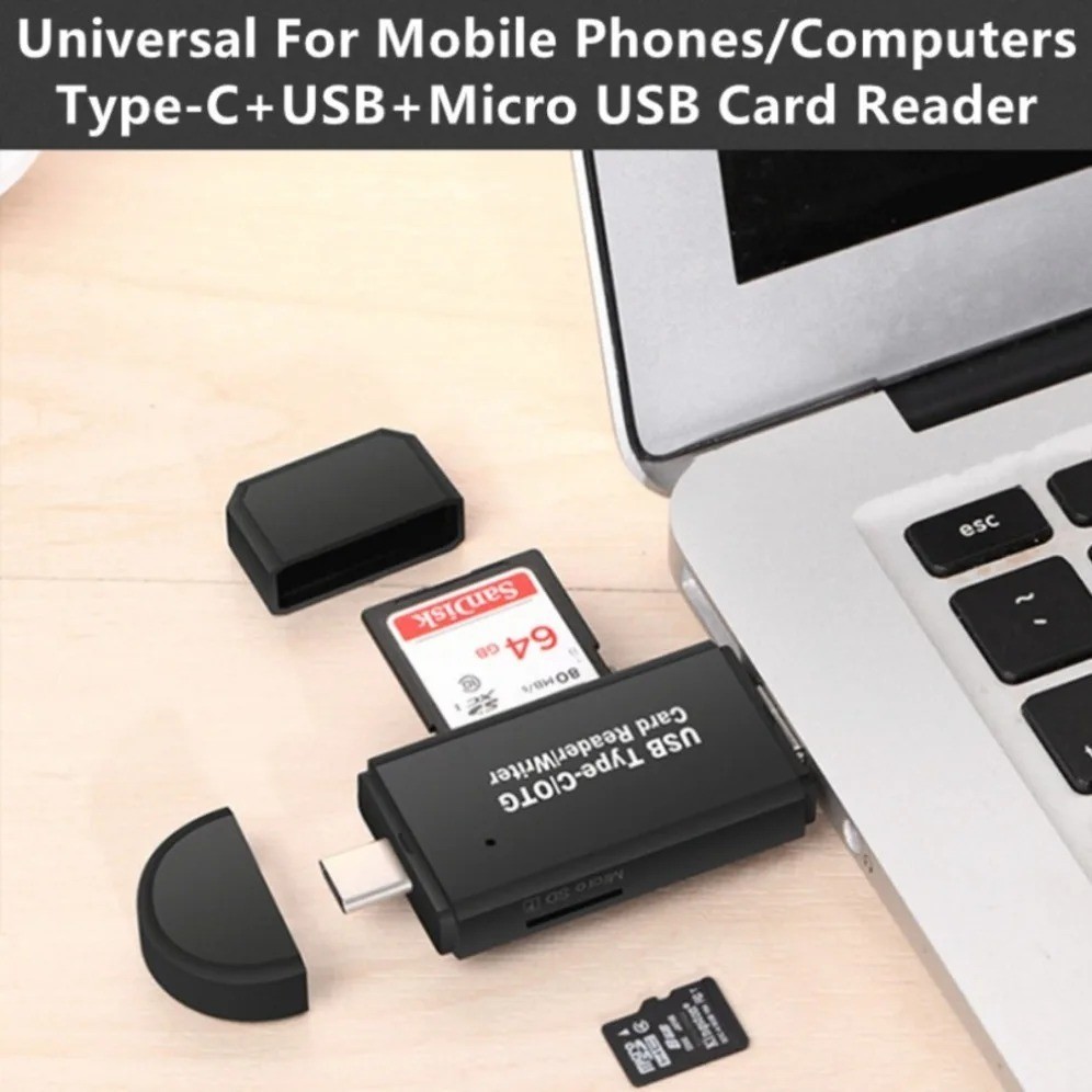 Card Reader USB 2.0 Type C Micro TF OTG Smart Memory Adapter Laptop Computer lot