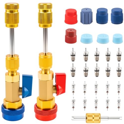 31PCS Professional AC Valve Core Removal Tool for R134A Refrigerant Systems,