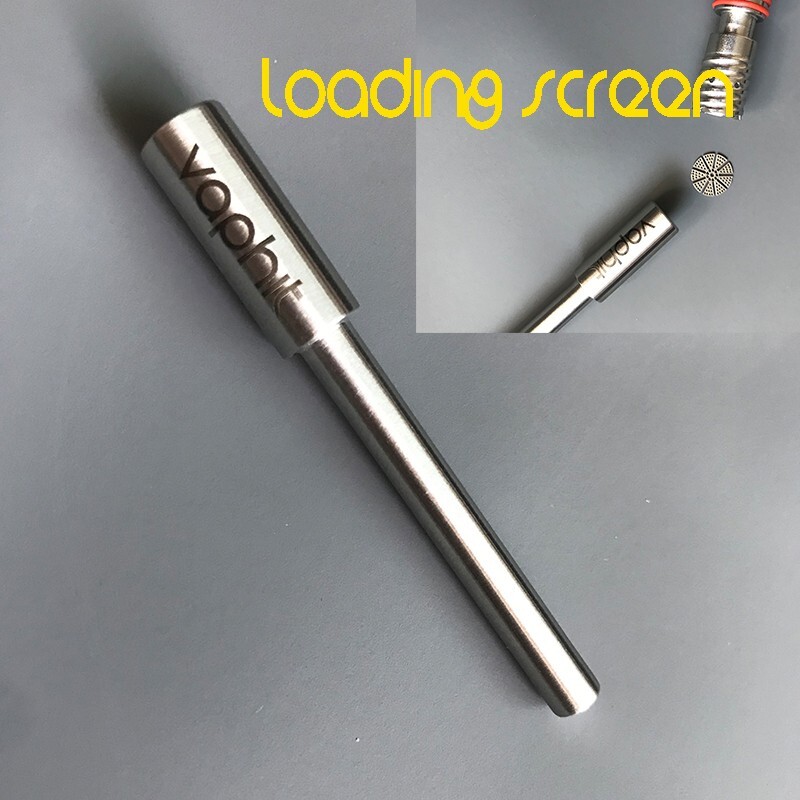 Vaphit ss rod (load/remove screen) with silicone heatproof protector and brush