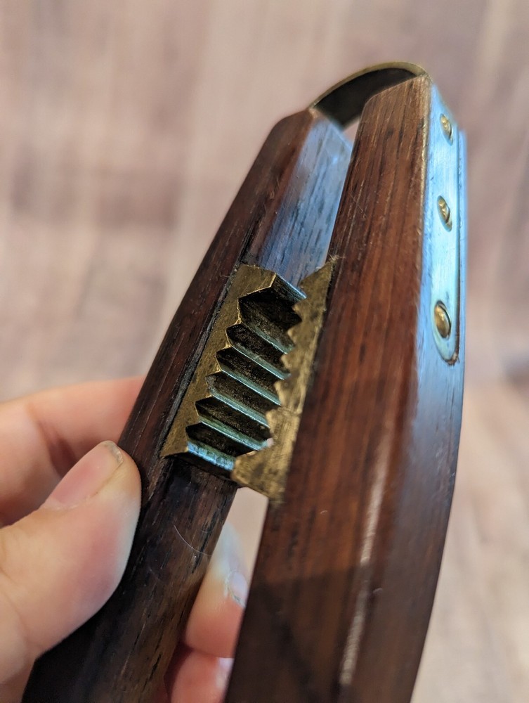 Vintage Brass And Wood Nutcracker