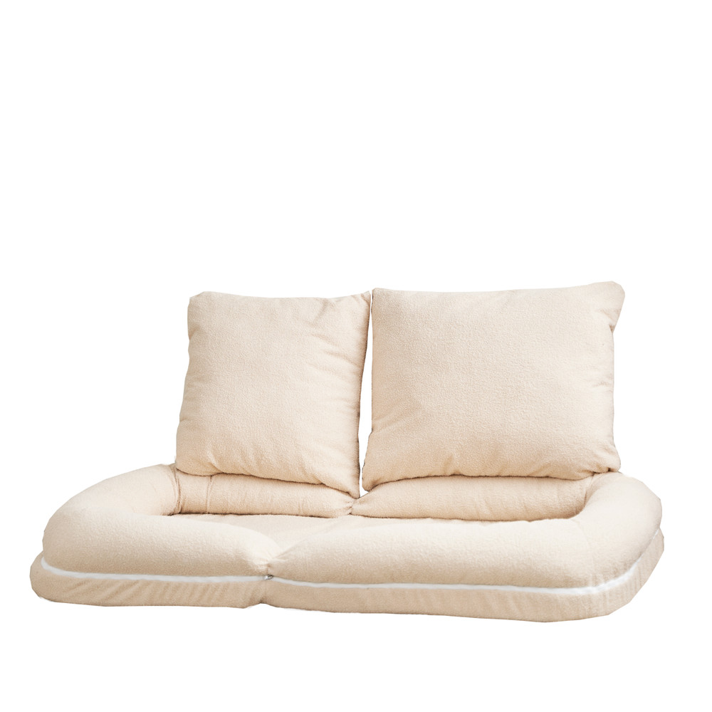 Triple Fold Down Sofa Bed Beige