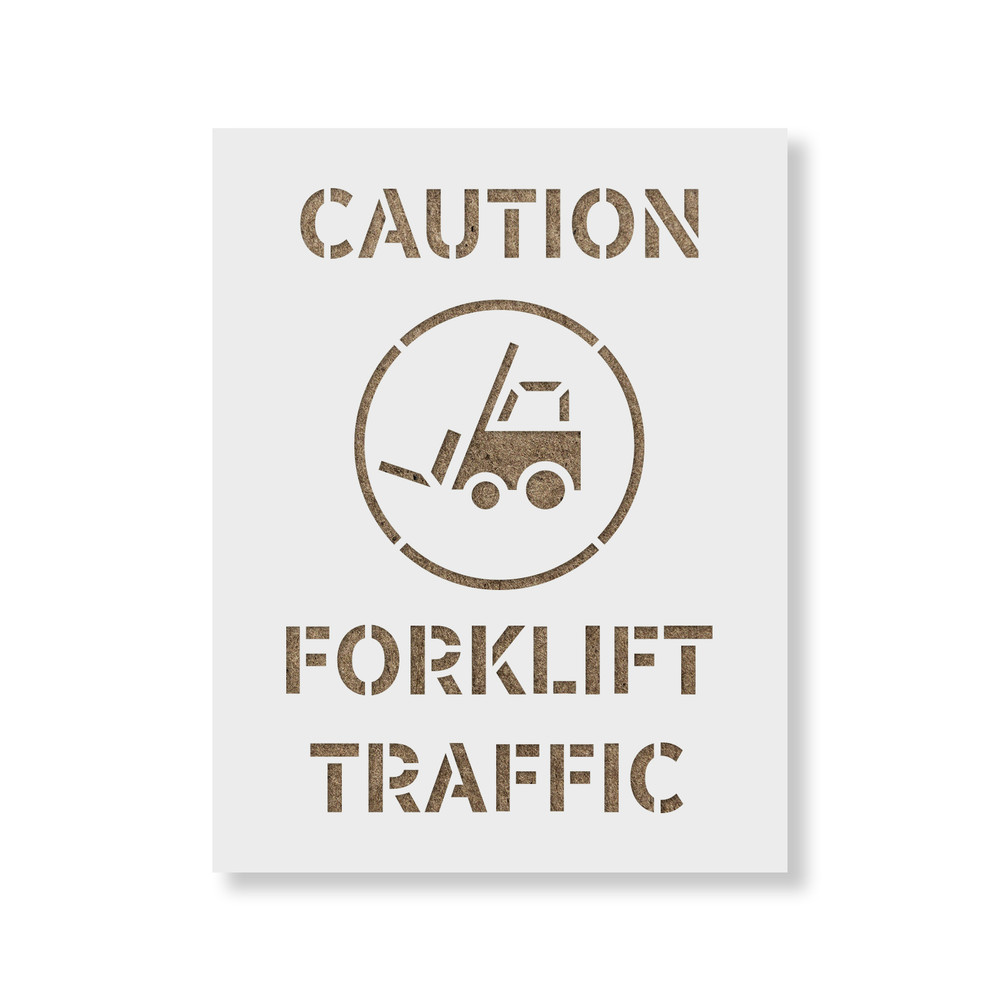 Forklift Traffic Stencil - Durable & Reusable Mylar Stencils