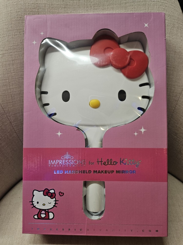 Impressions For Hello Kitty  Led Handheld Makeup Mirror NEW