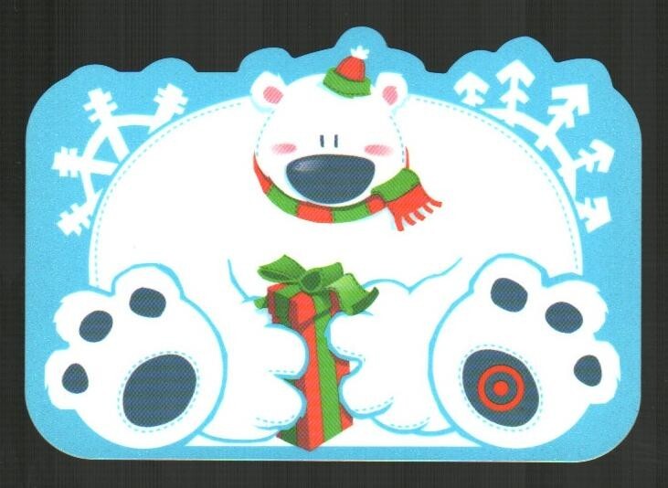 TARGET Polar Bear ( 2008 ) Die-Cut Gift Card ( $0 )