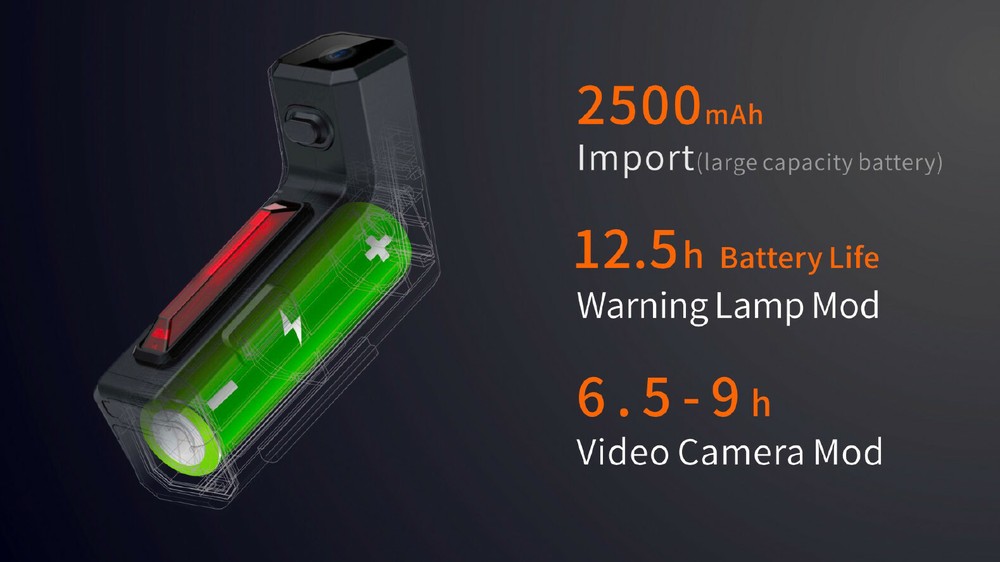 tooocycling Bike Lamp Camera version 2 with 64GB microSD card included