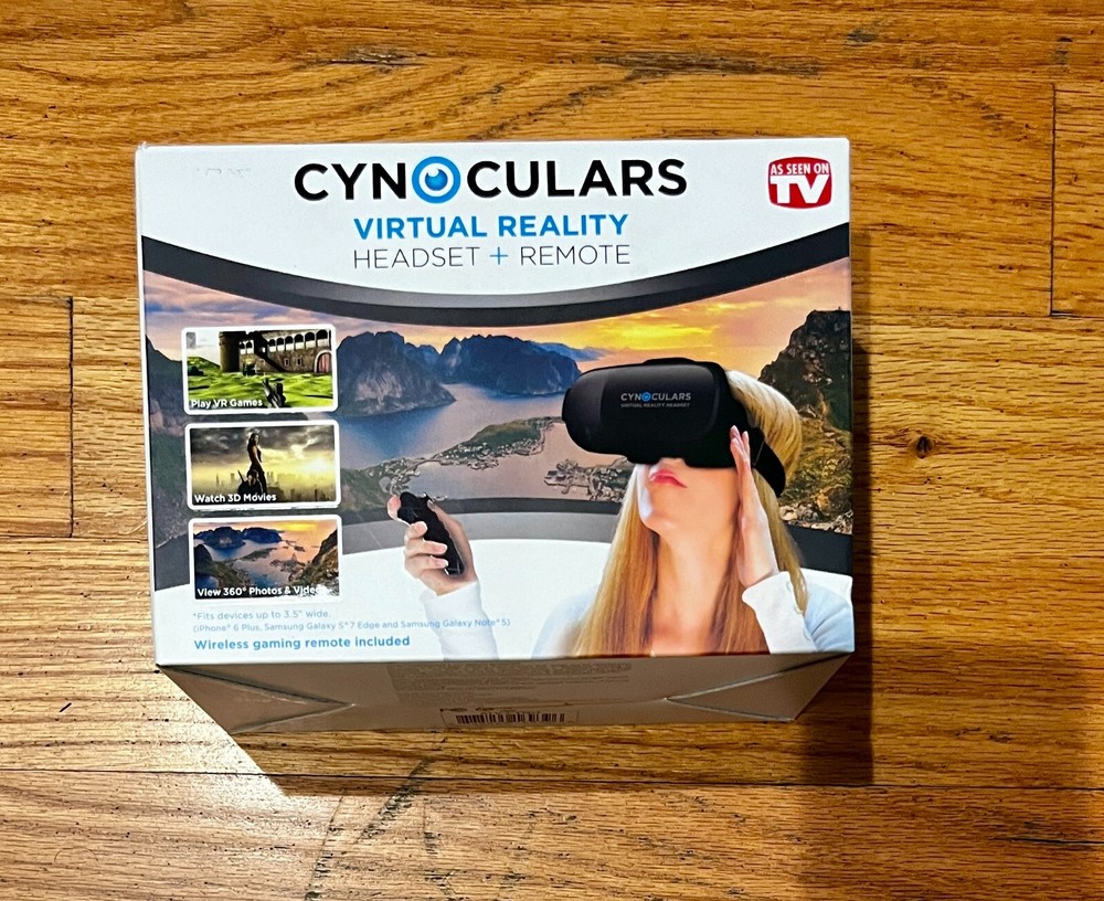 CYNOCULARS VIRTUAL REALITY HEADSET + REMOTE