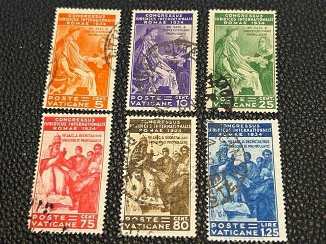 Vatican stamp 41-46 used
