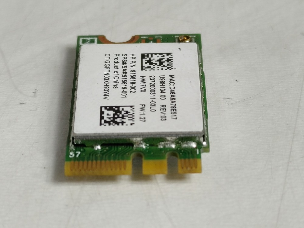 HP 915618-002 RTL8723DE NGFF M.2 Wireless Card + Bluetooth