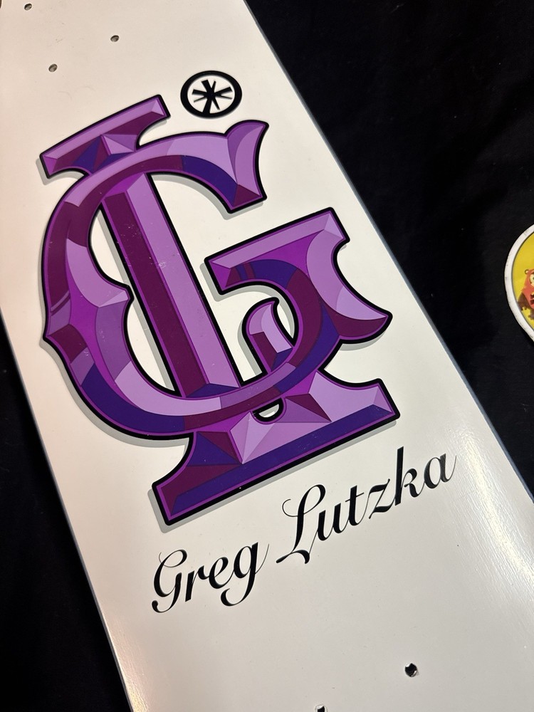 RARE SIGNED Greg Lutzka GL Letters Pro Model Almost Skateboard Deck AUTOGRAPHED