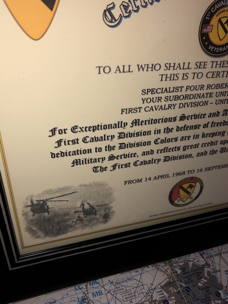 1ST CAVALRY DIVISION / COMMEMORATIVE - CERTIFICATE OF COMMENDATION