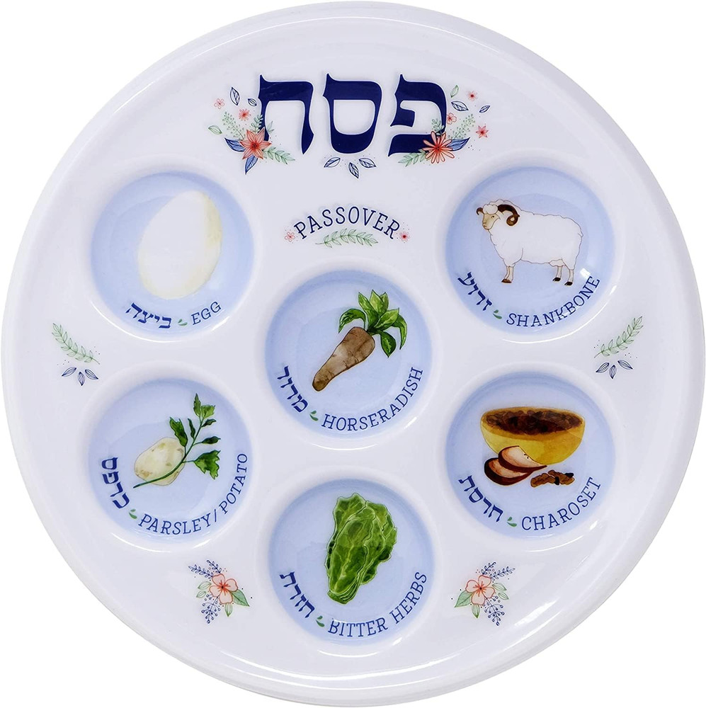 Deluxe 10" Disposable Seder Plates - 50-Pack for Passover Celebrations