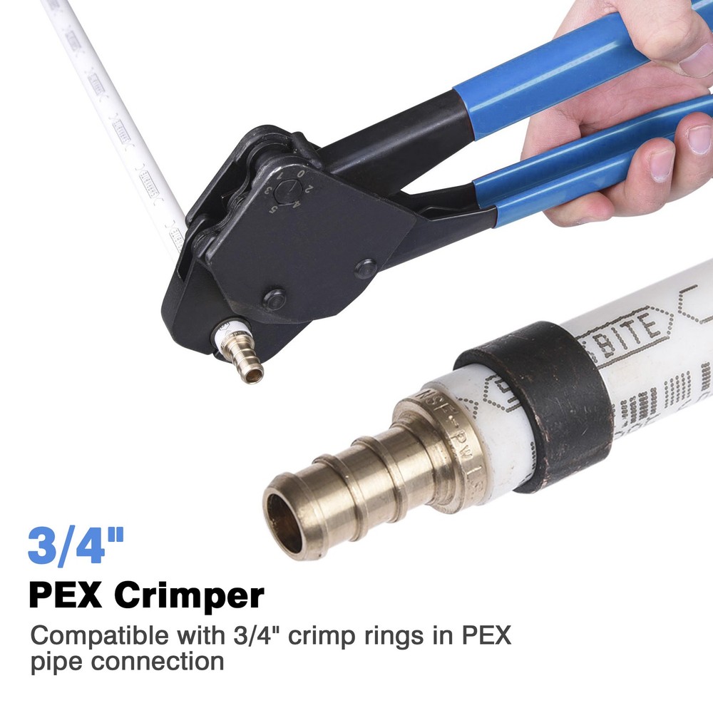 Yessources 3/4" Pex Crimping Tool Copper Ring Plumping with Go / No-Go Gauge
