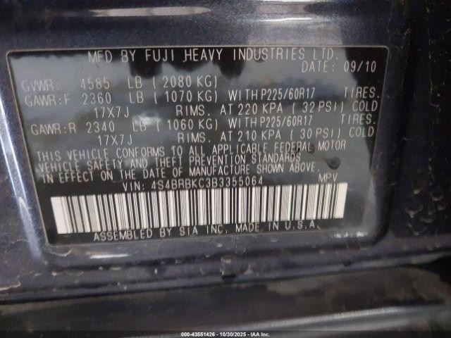 Used A/C Selector Switch fits: 2011 Subaru Legacy automatic temperature control