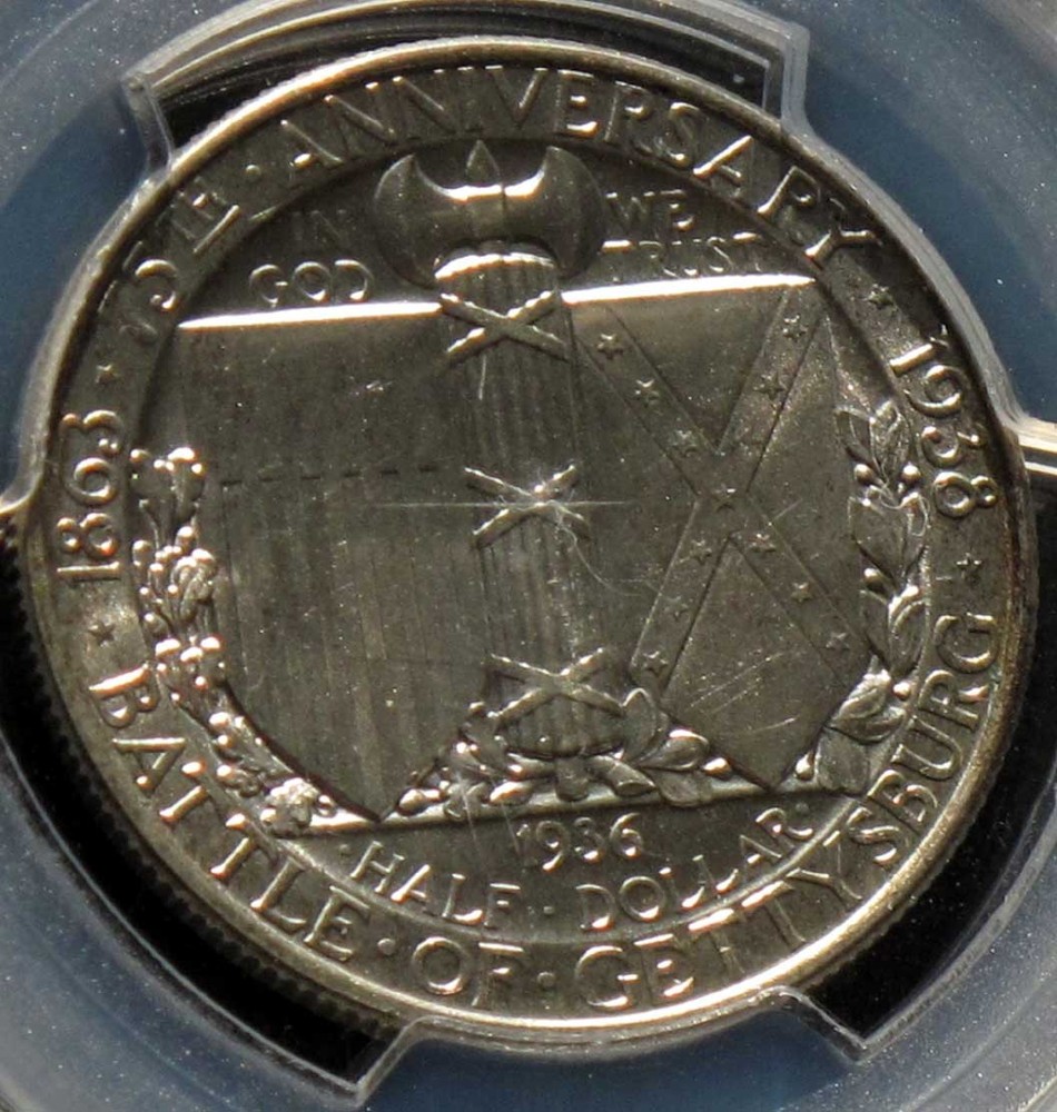1936 Gettysburg Commemorative Half Dollar- PCGS MS 63