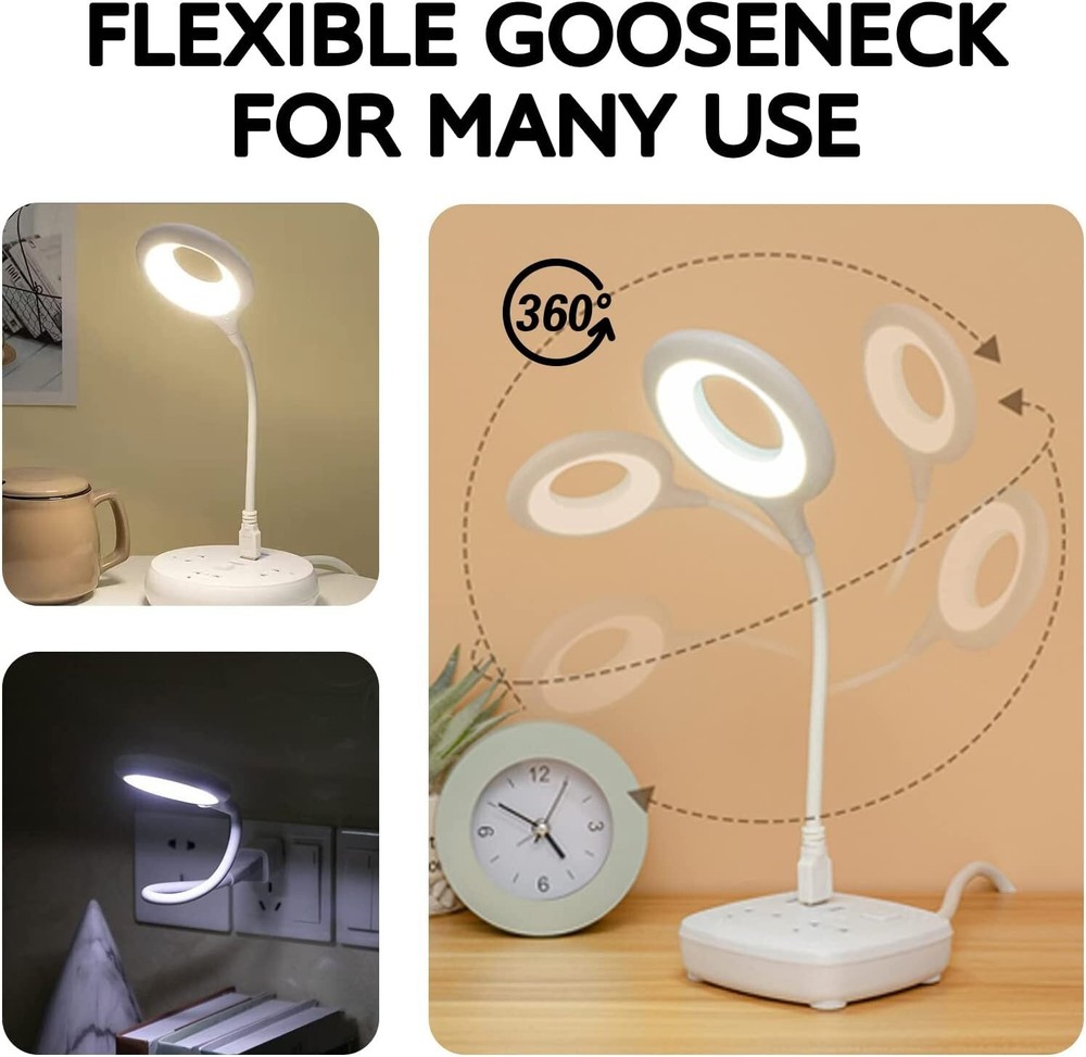 USB Smart Voice Control Night Light LED Dimmable Daylight Bedroom Table Lamp