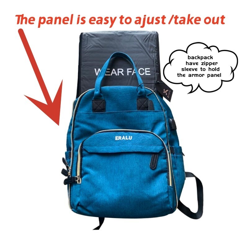 bullet proof-Lightweight with 10 x 12 panel Insert.