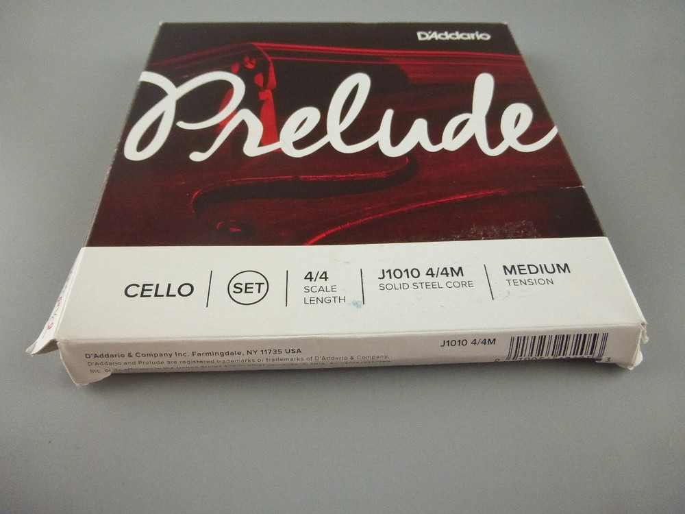 D'Addario Prelude Cello String Set, 4/4 Scale, Medium Tension - New