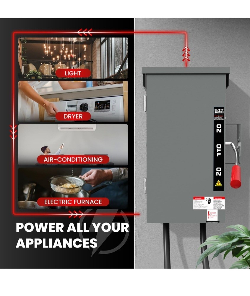 200A Manual Generator Transfer Switchheavy Duty 48000W General Double-Throw