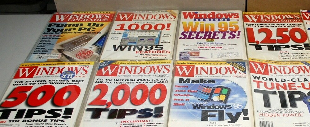 Rare Windows Magazine 8 Issues 1993-1995  Ships Worldwide