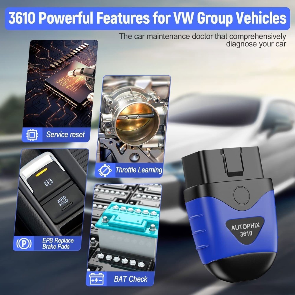 AUTOPHIX 3610 Bluetooth Diagnostic Scan Tool OBD2 Scanner Code Reader EPB Reset