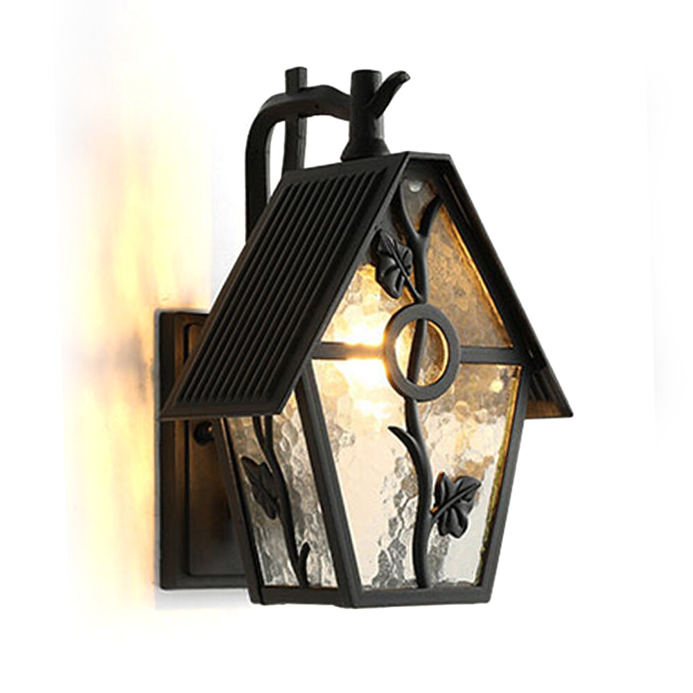 Rustic Outdoor Wall Light Lantern Wall Mounted Sconce Lamp FIxture for Garden