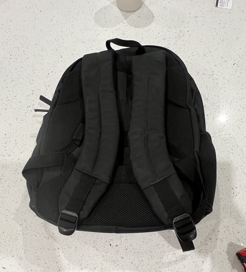 Nautica Logo Padded Back & Straps Polyester Backpack Black