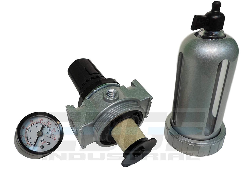 1/4" COMBO PARTICULATE FILTER WATER SEPARATOR AIR PRESSURE REGULATOR COMPRESSED