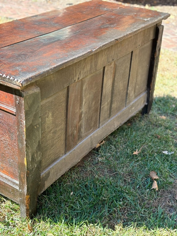 17th Century Charles I Oak Coffer--Shipping Available
