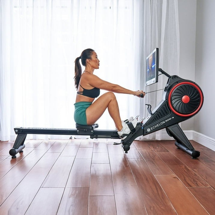 Echelon Row-S Indoor Rowing Machine with Rotating HD Touchscreen
