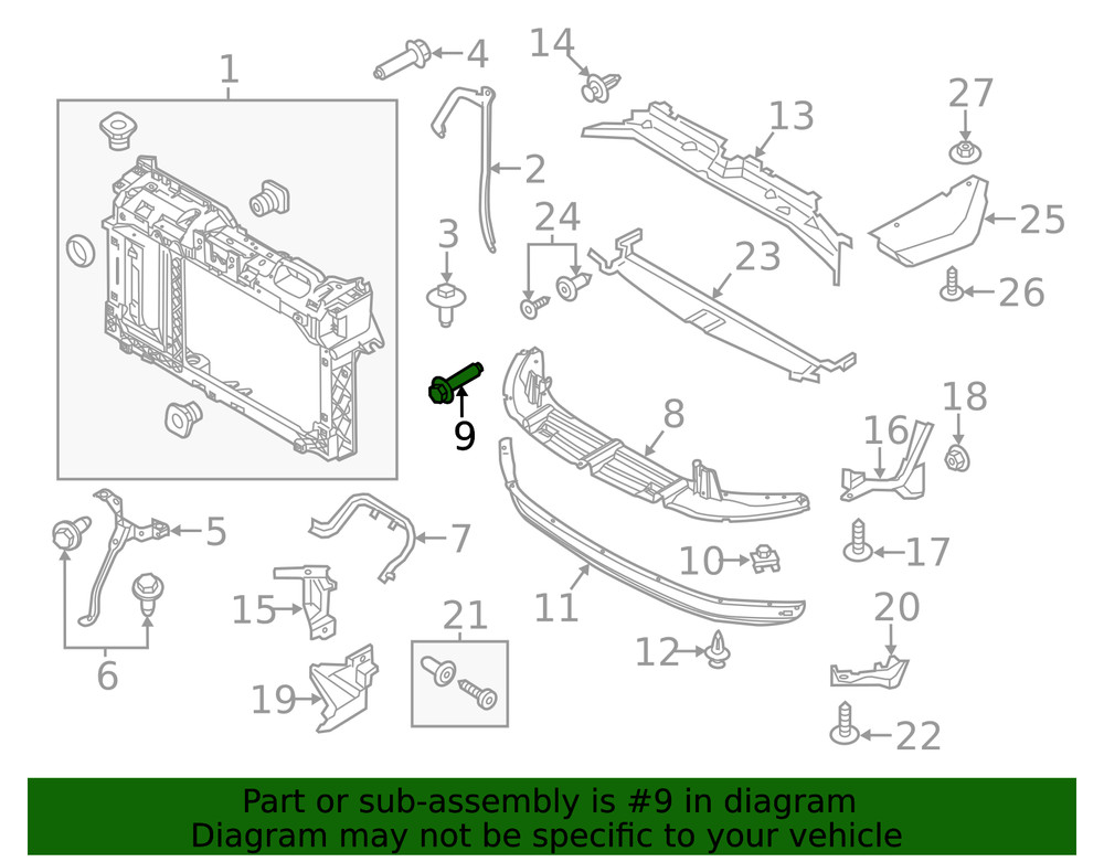 Genuine Ford Lower Deflector Screw W500214S307