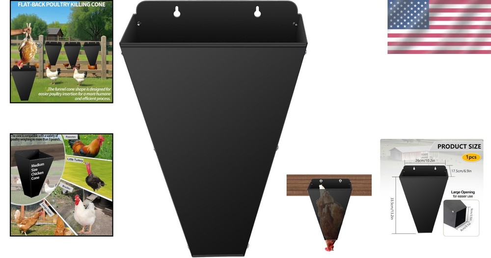 Rust-Resistant Medium Chicken Cone - Steel for Safe Poultry Processing