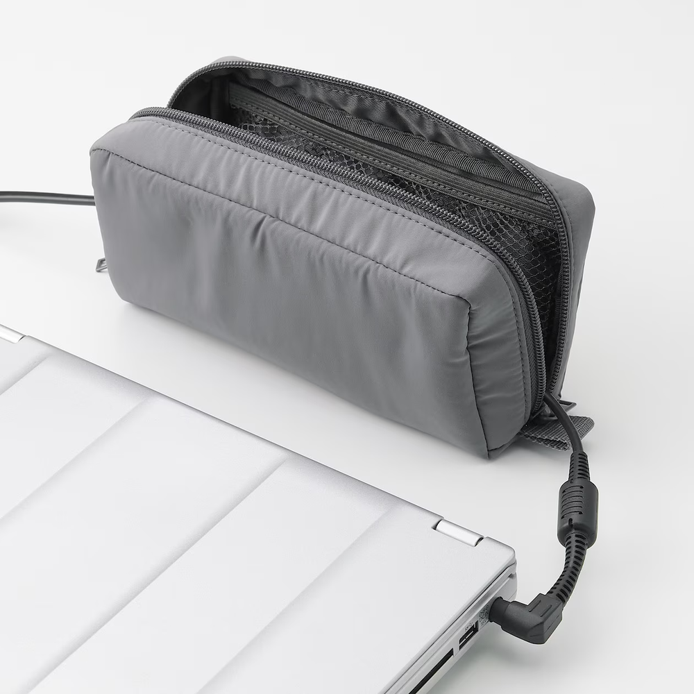MUJI polyester gadget pouch Gray