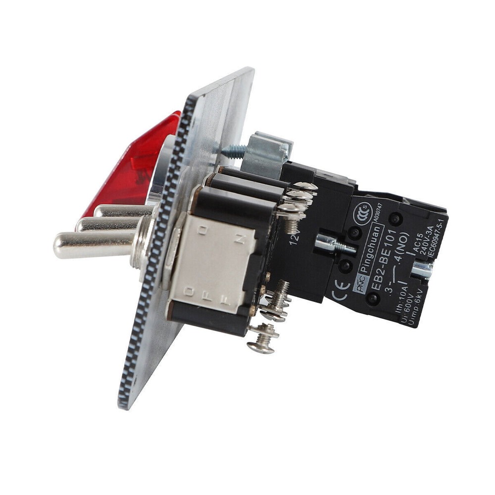 Carbon Ignition Switch Panel Engine Start Push Button LED 12V Toggle Racing Car