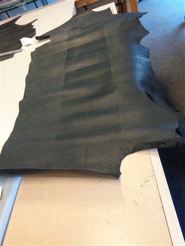 LEATHER HIDE BLACK TEXTURED 84" X 47"