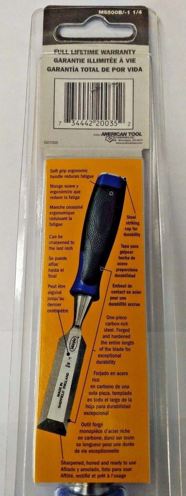 Irwin Marples MS500B/2" Pro Touch 2" Chisel With Striking Cap England