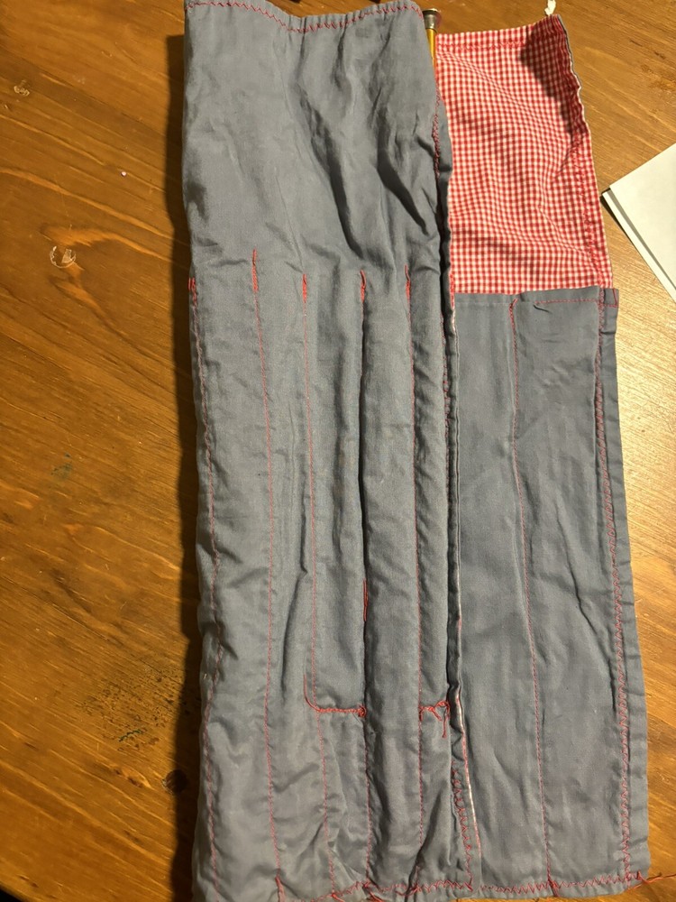 Knitting Needle Case And Needles Handmade Red Grey Fold Up