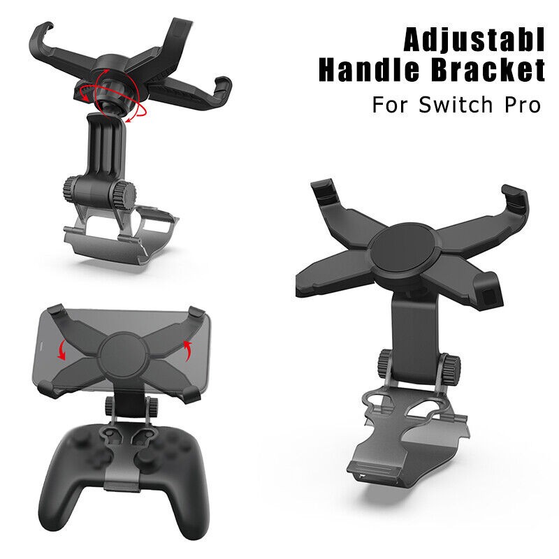 Black Adjustable Mobile Phone Bracket Holder Mount Stand For Switch Pro Handle J