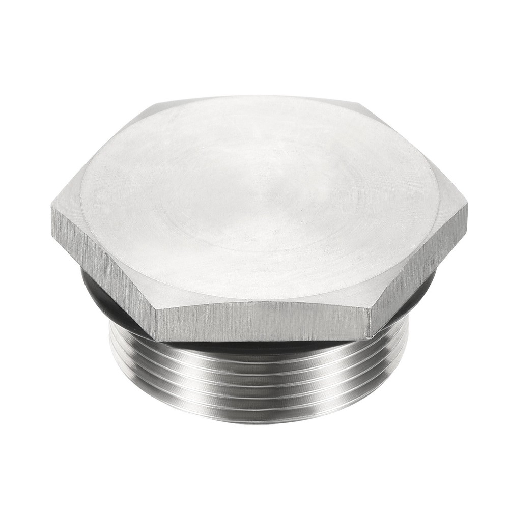 M32x1.5 Male Plug Stainless Steel Thread Hex Head Socket Solid Pipe Fitting