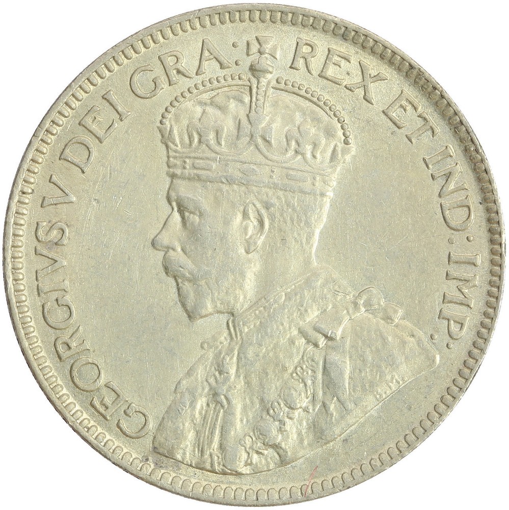 1918 Canada Silver 25 Cents KM-24