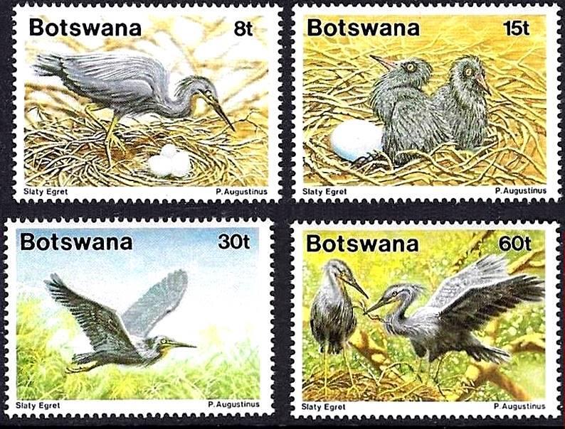 BOTSWANA 1987 African BIRDS  SC#456-59 MNH
