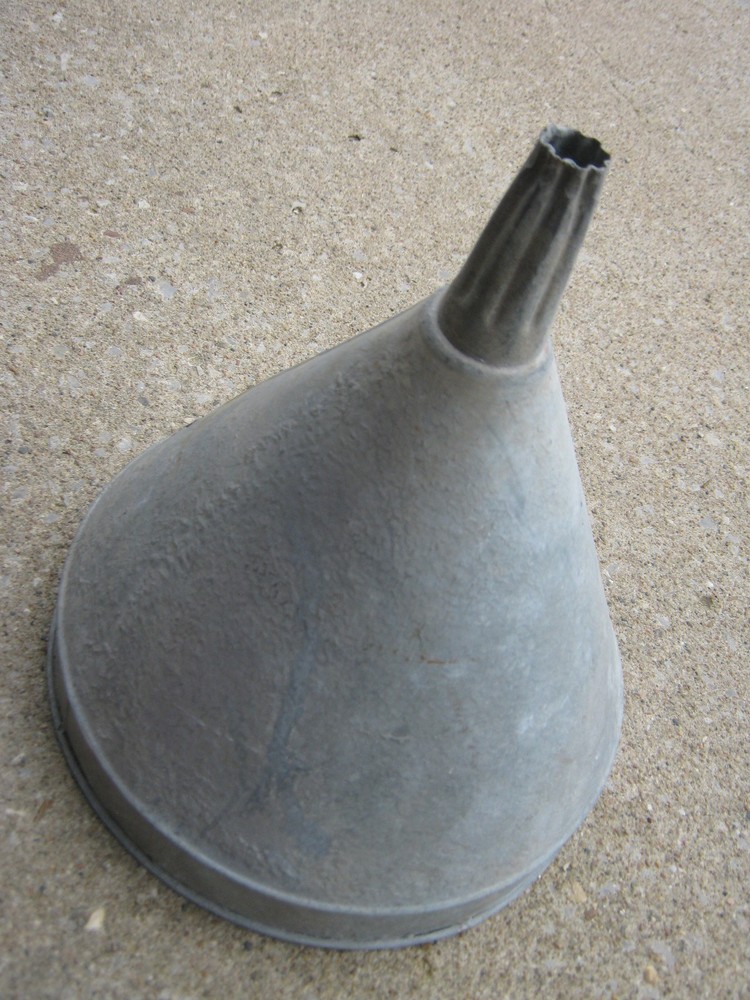 Vintage Galvanized Metal Funnel