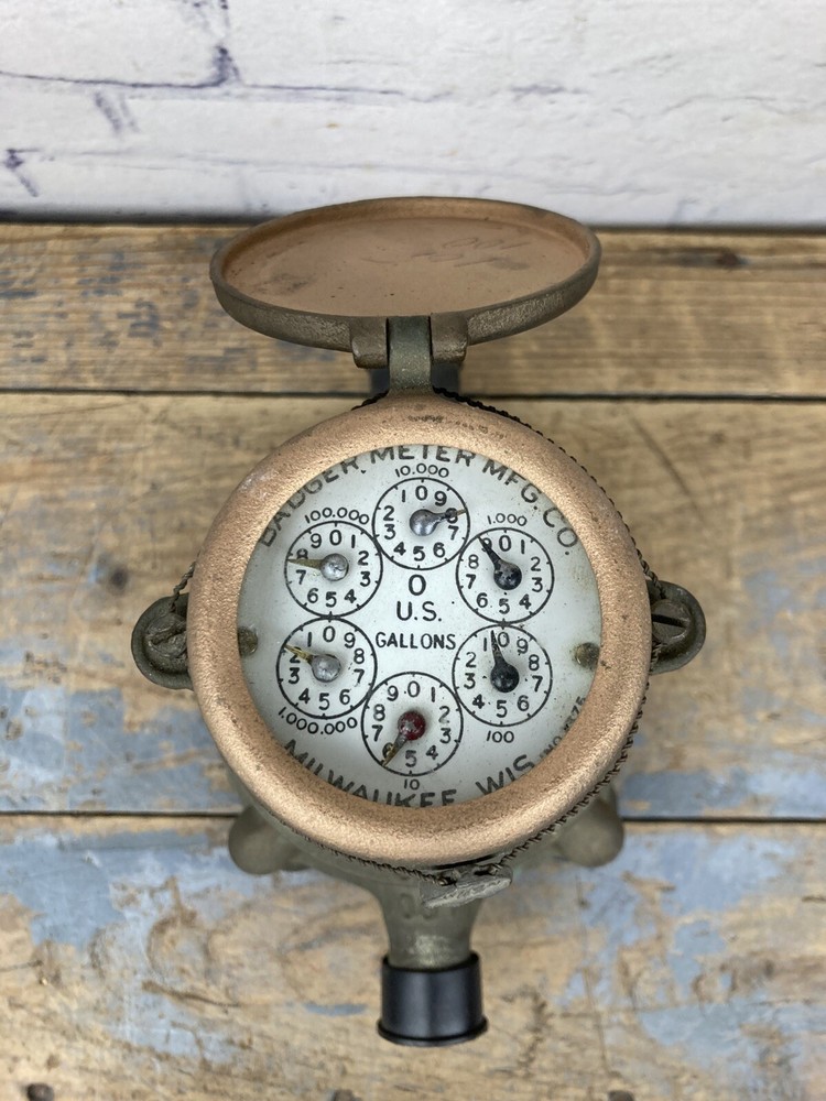 Antique Badger Brass Water Meter