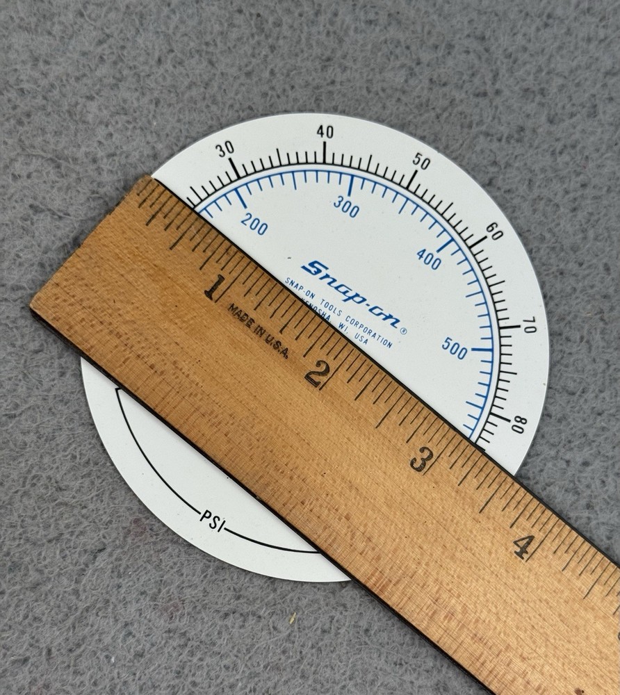 Snap On 700PSI Kilopascal Compression Tester Gauge Face Replacement Part NOS