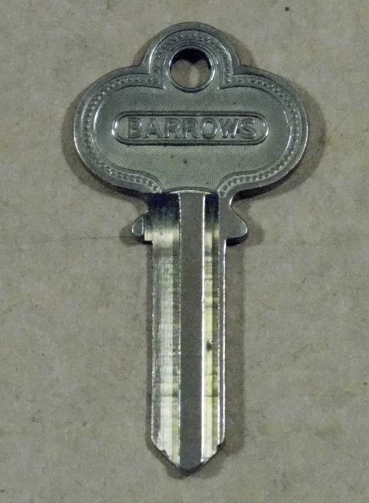 New old stock key blanks marked Barrows