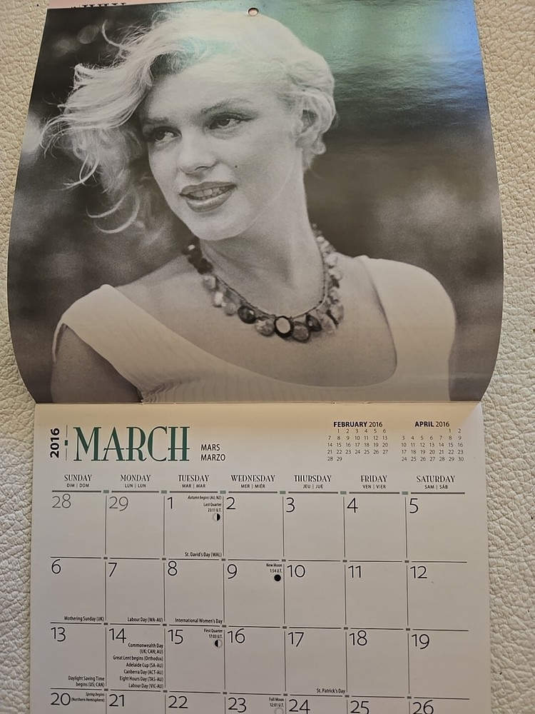 Browntrout, Marilyn Monroe 2016 Mini Wall Calendar