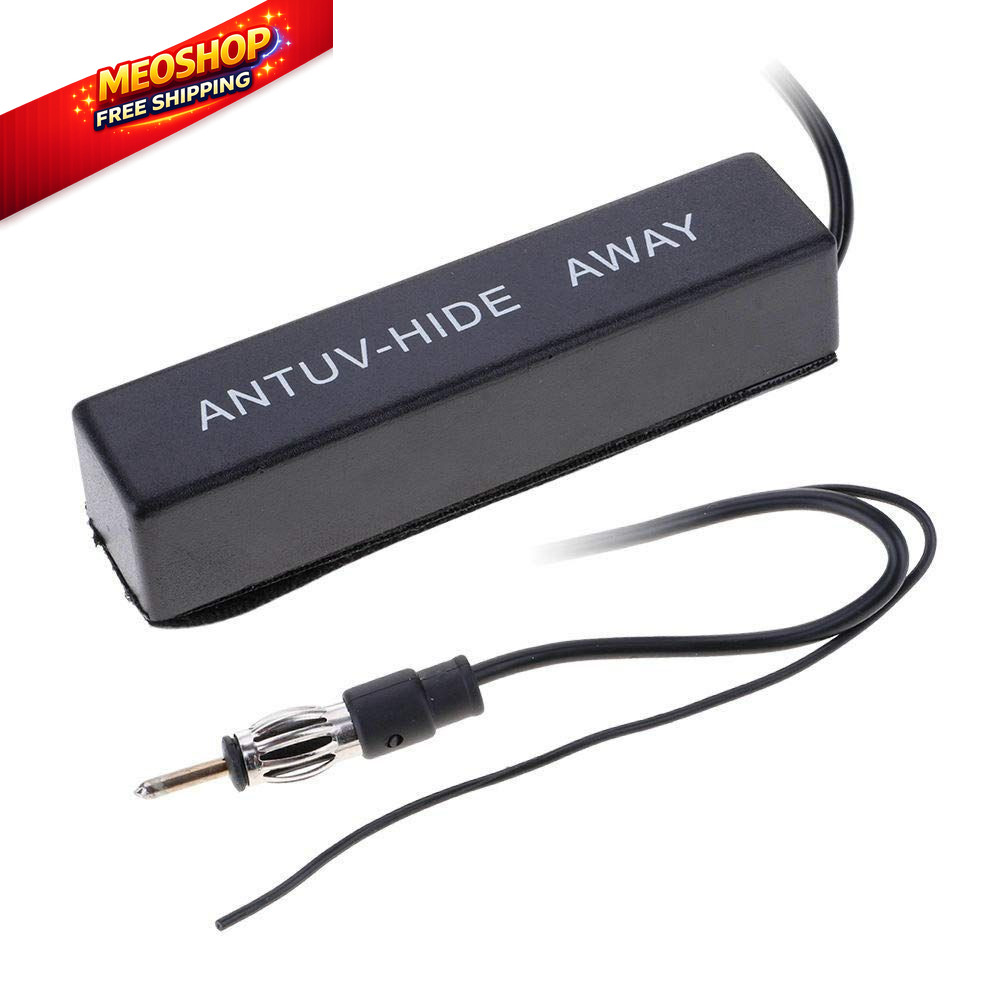 Universal Car Hidden Amplified Antenna Kit 12v Electronic medium, Black