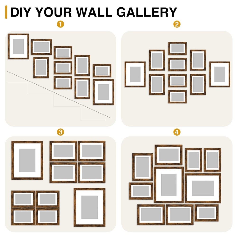 Picture Frames Collage Wall Decor for Photo Gallery Display, Assorted Picture...