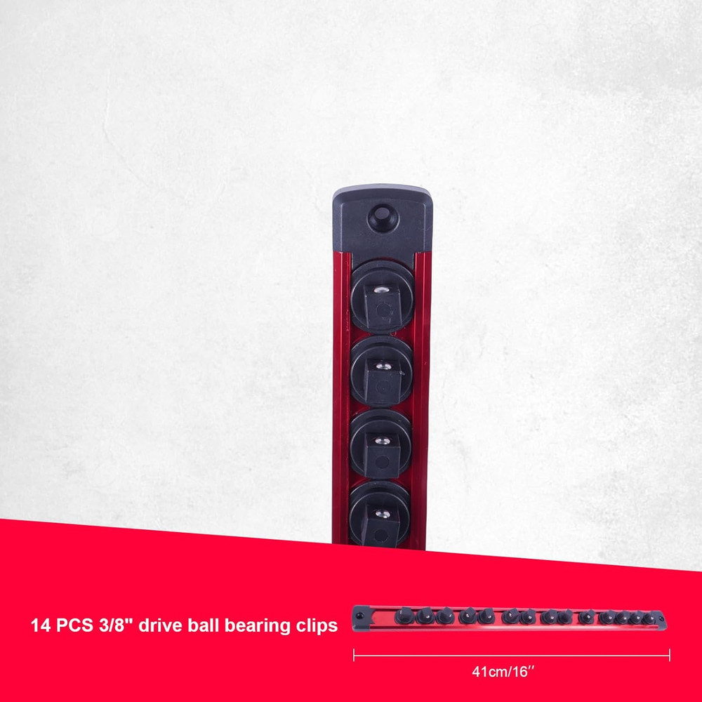 Magnetic Socket Holder Organizer Set:3/8-Inch Drive Socket Trays Socket