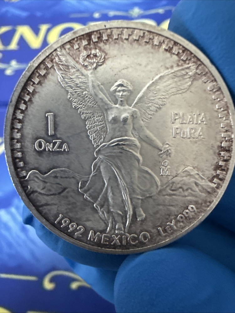 1992 Toned Mexico Libertad Silver